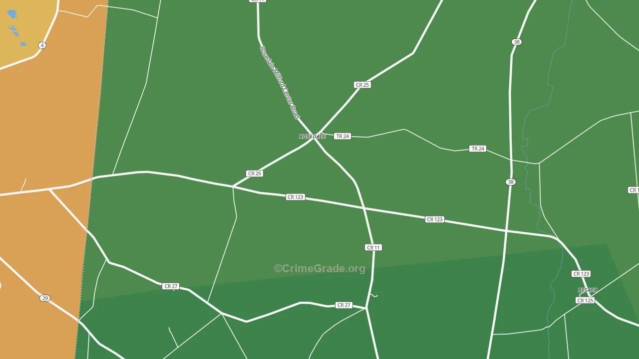 Rosedale, OH Map of Murder Rates