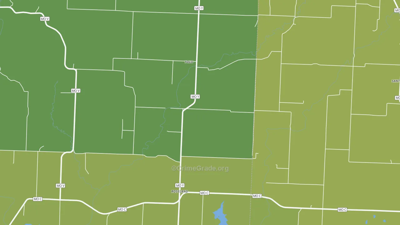Roseland, MO Map of Murder Rates