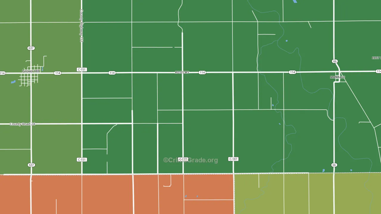 Roselms, OH Map of Murder Rates