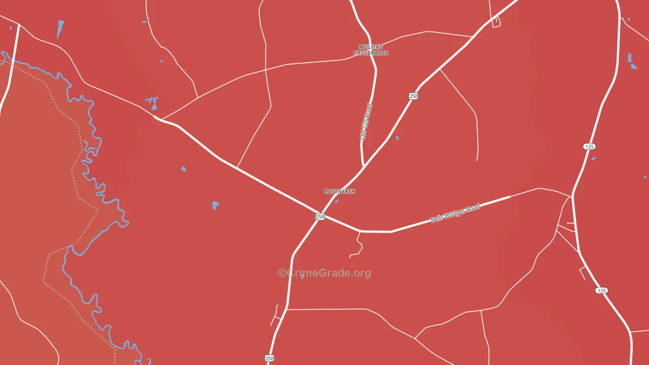 Roseneath, NC Map of Murder Rates