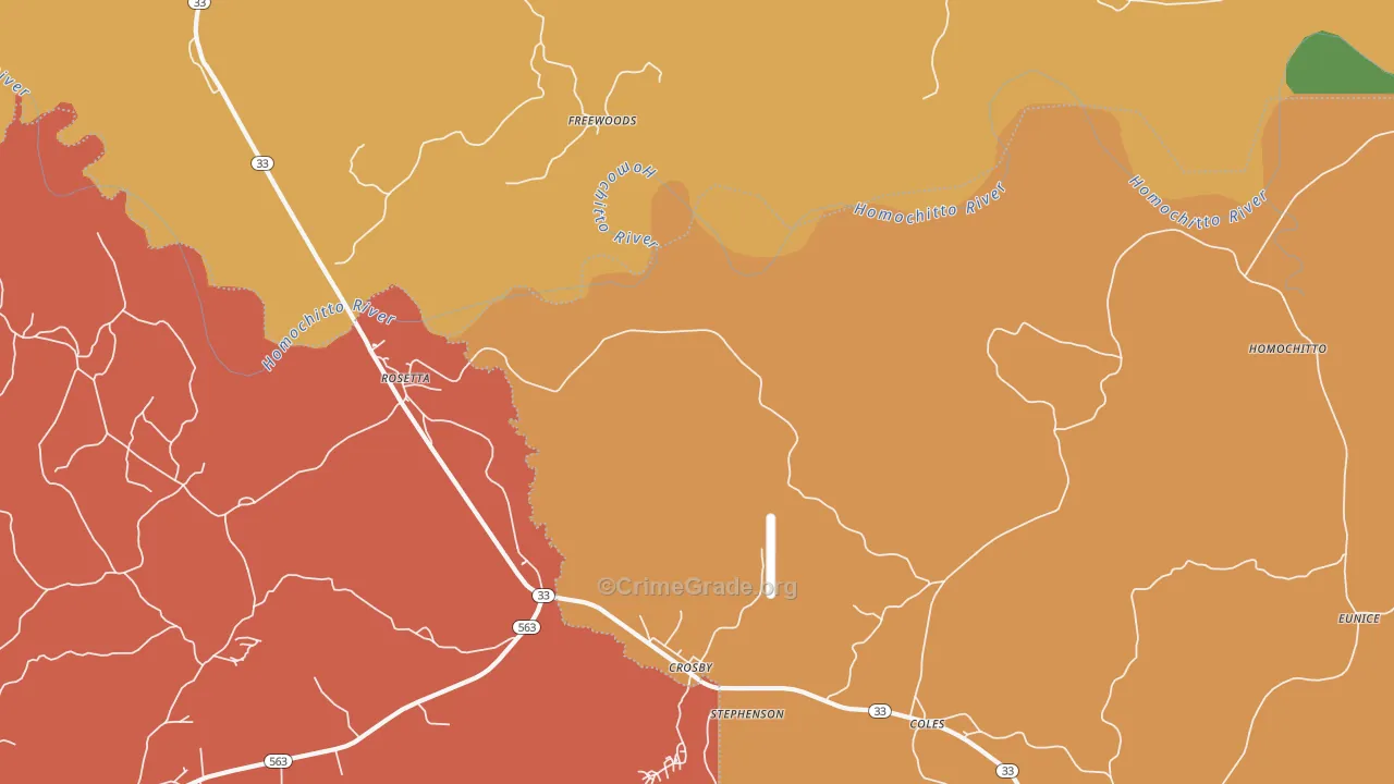 Rosetta, MS Map of Murder Rates