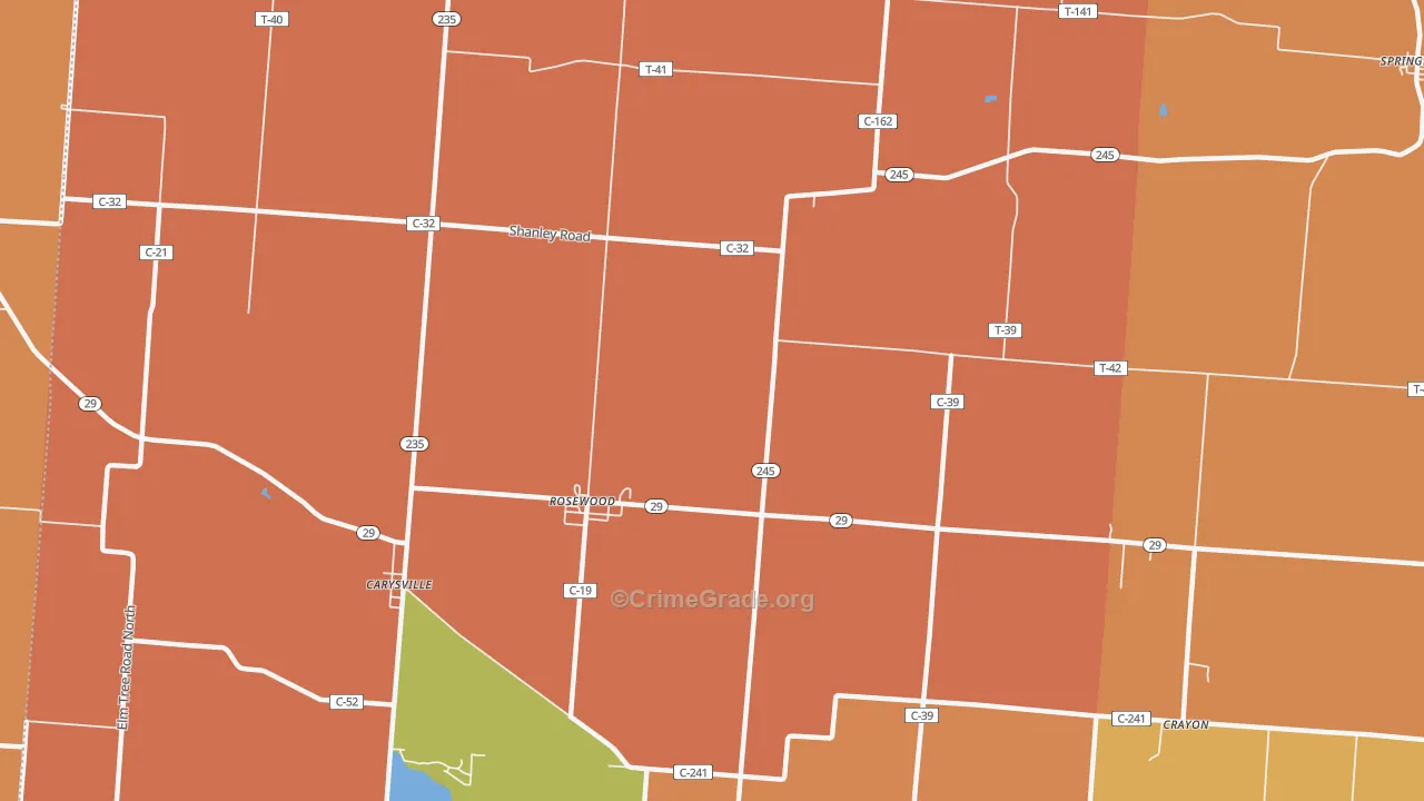 Rosewood, OH Map of Murder Rates