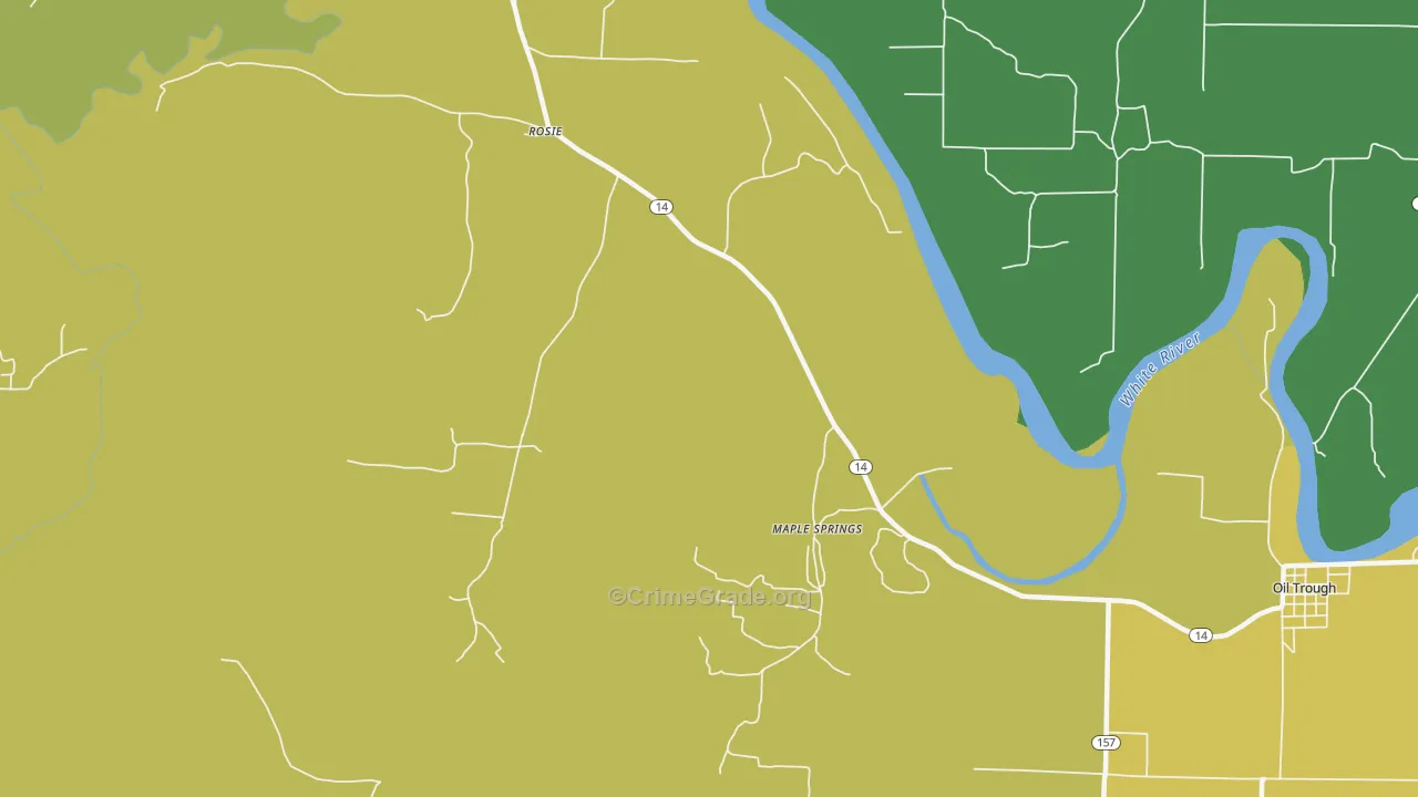 Rosie, AR Map of Murder Rates