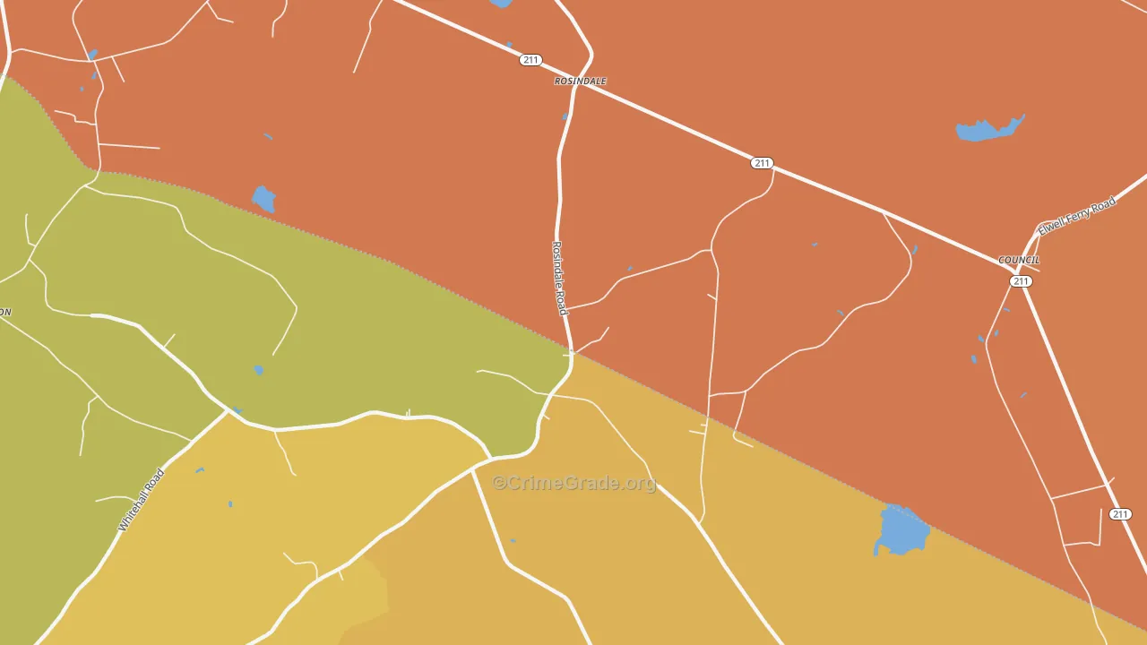 Rosindale, NC Map of Murder Rates