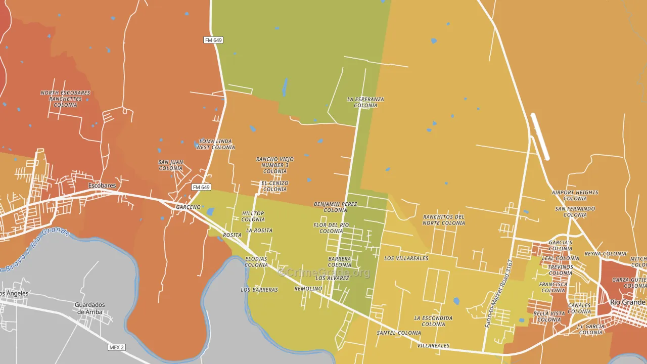 Rosita, TX Map of Murder Rates