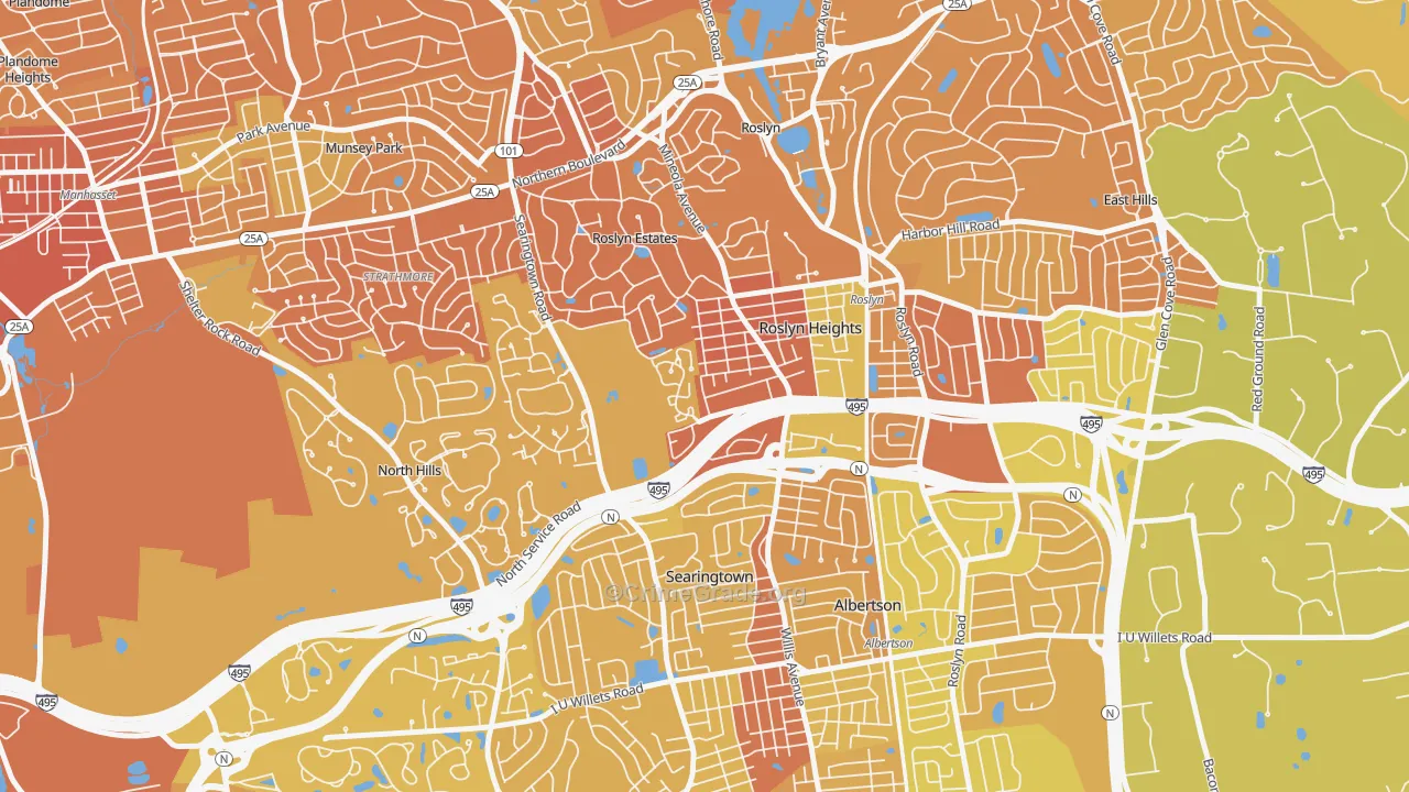 Roslyn, NY Map of Murder Rates