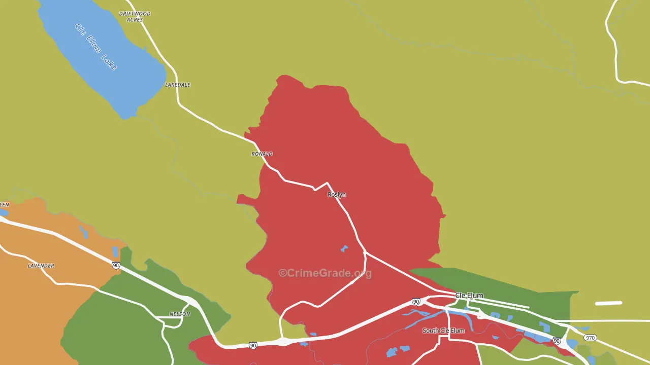 Roslyn, WA Map of Murder Rates