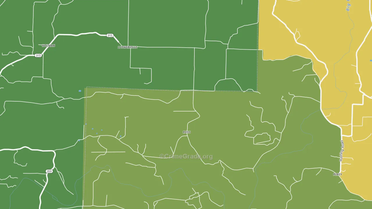 Ross, AR Map of Murder Rates