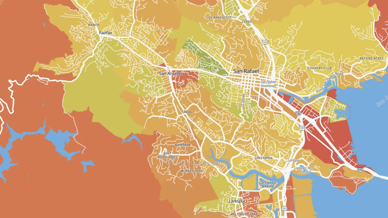 Ross, CA Map of Murder Rates