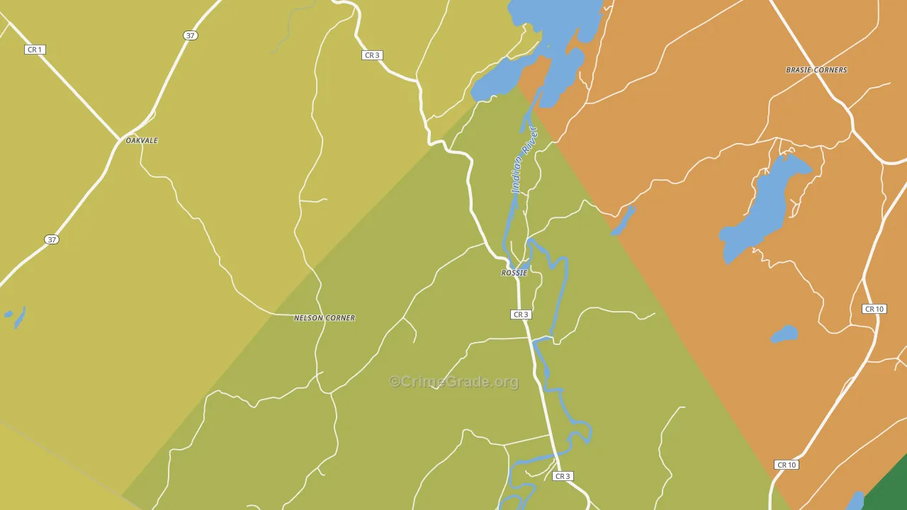 Rossie, NY Map of Murder Rates