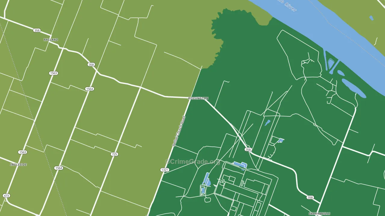 Rossington, KY Map of Murder Rates