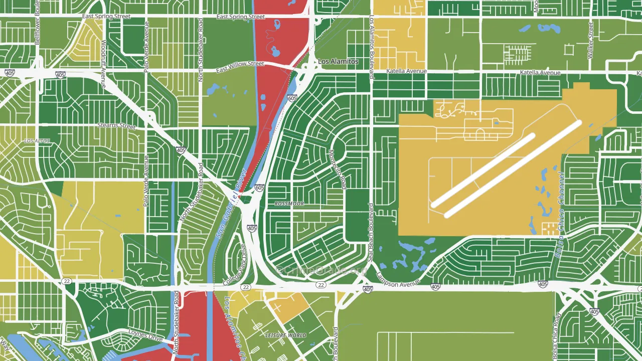 Rossmoor, CA Map of Murder Rates