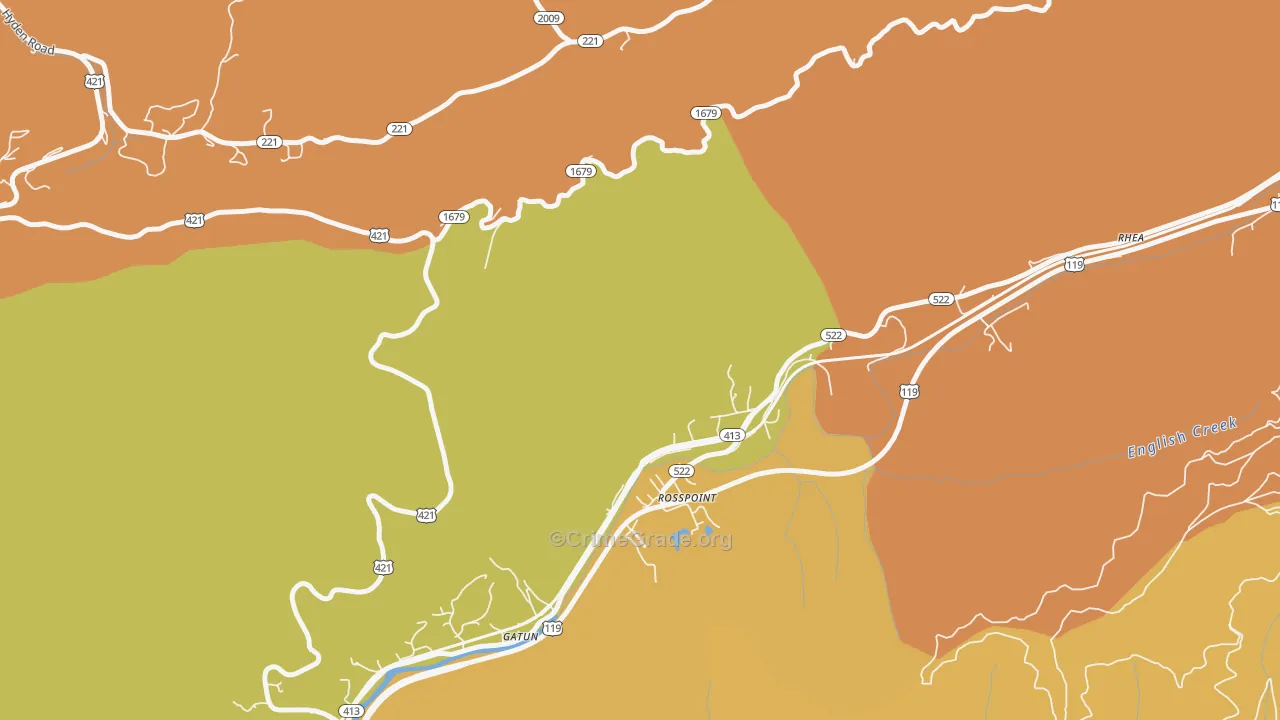 Rosspoint, KY Map of Murder Rates