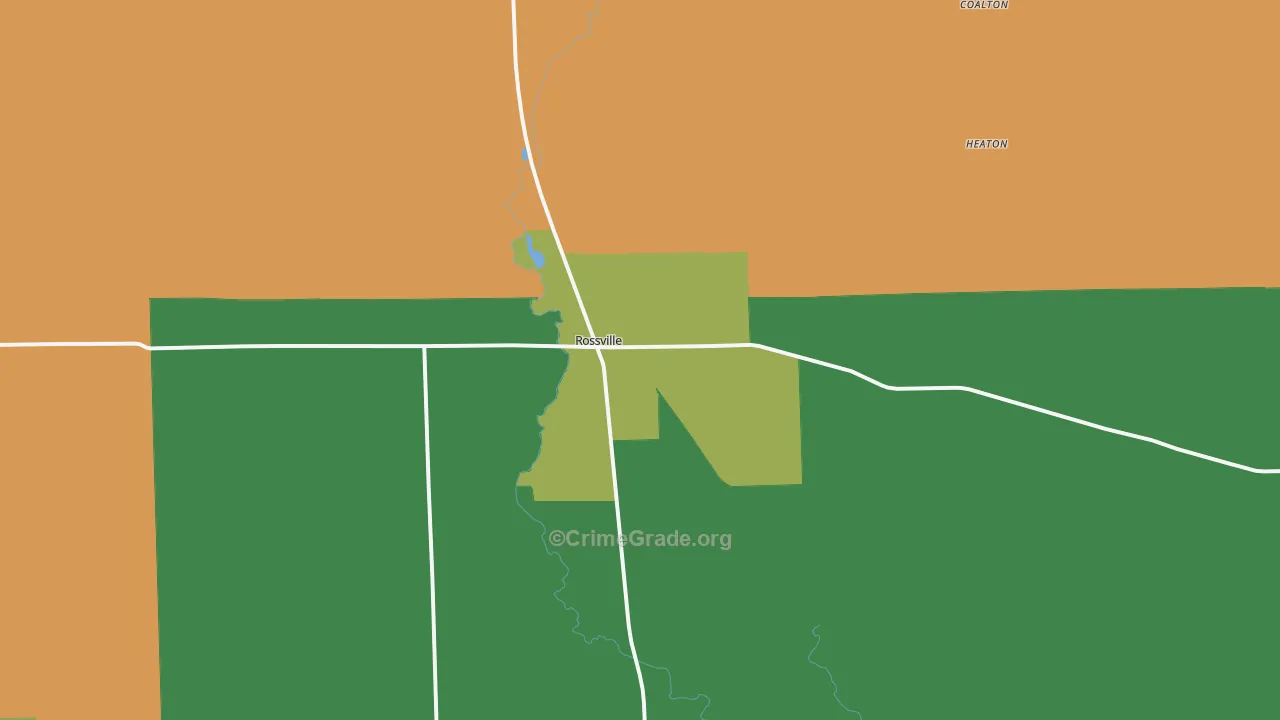 Rossville, IL Map of Murder Rates