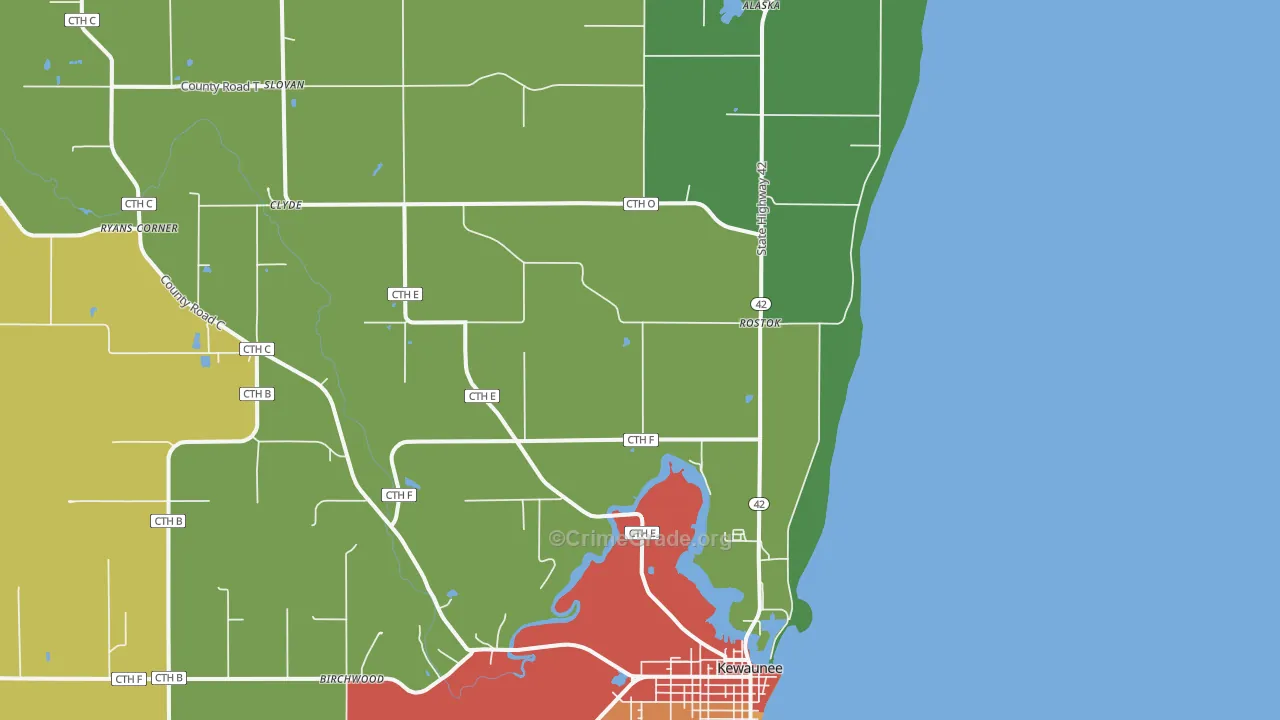 Rostok, WI Map of Murder Rates