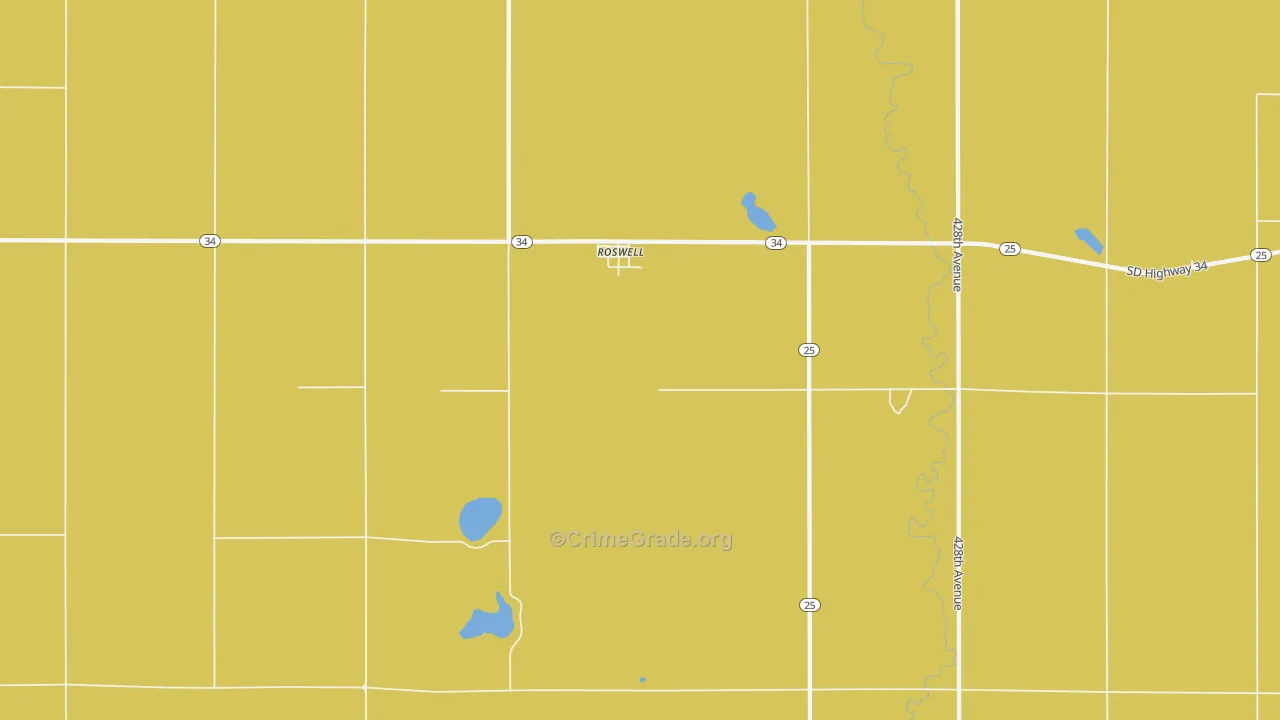 Roswell, SD Map of Murder Rates