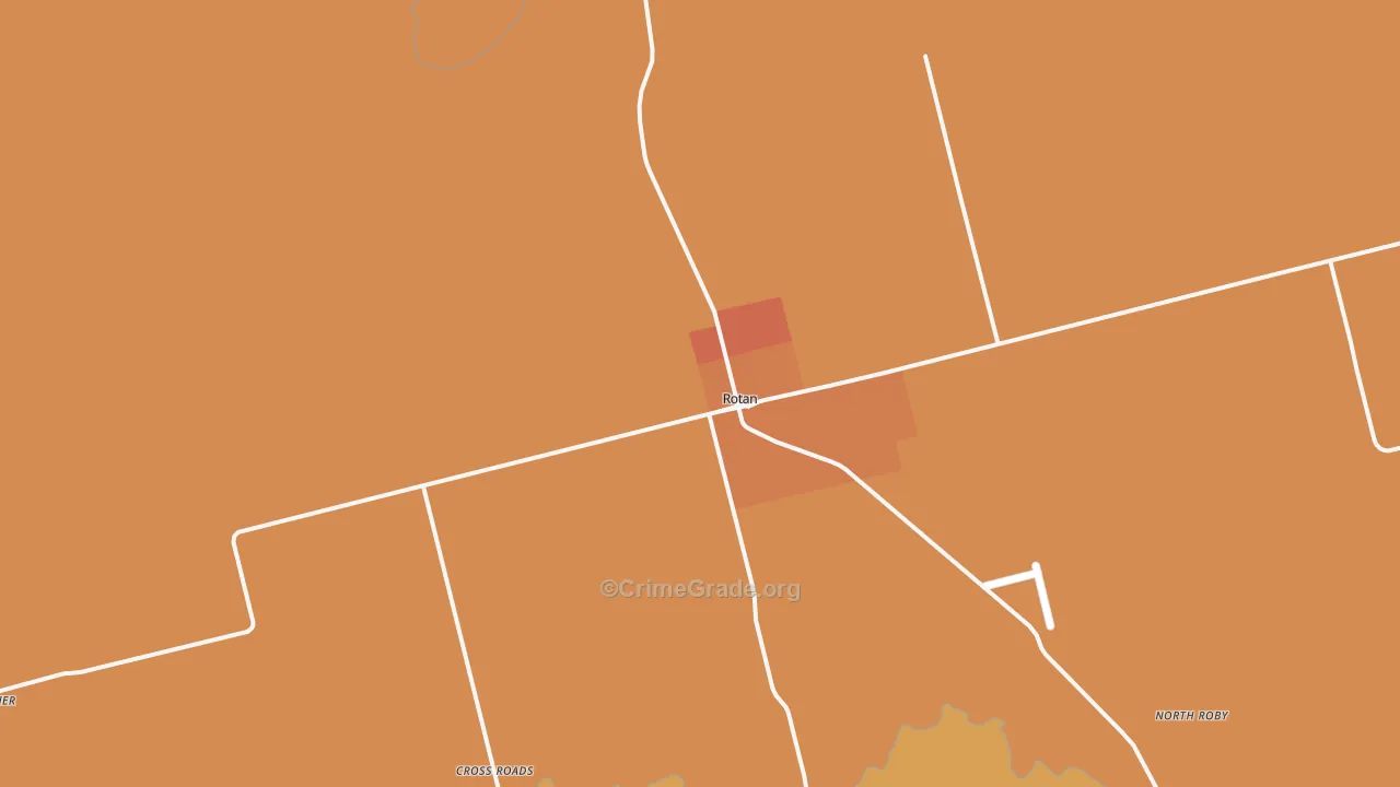 Rotan, TX Map of Murder Rates