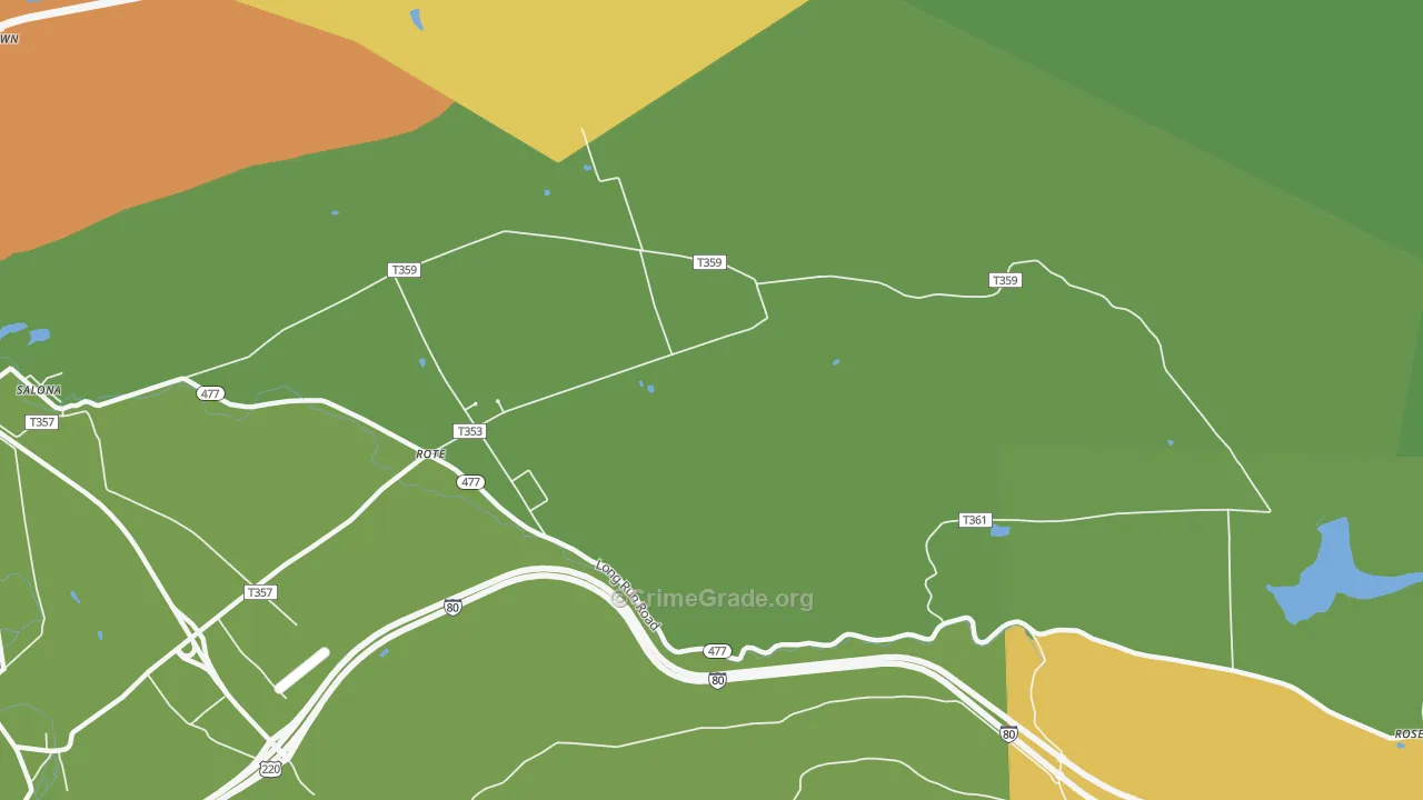 Rote, PA Map of Murder Rates