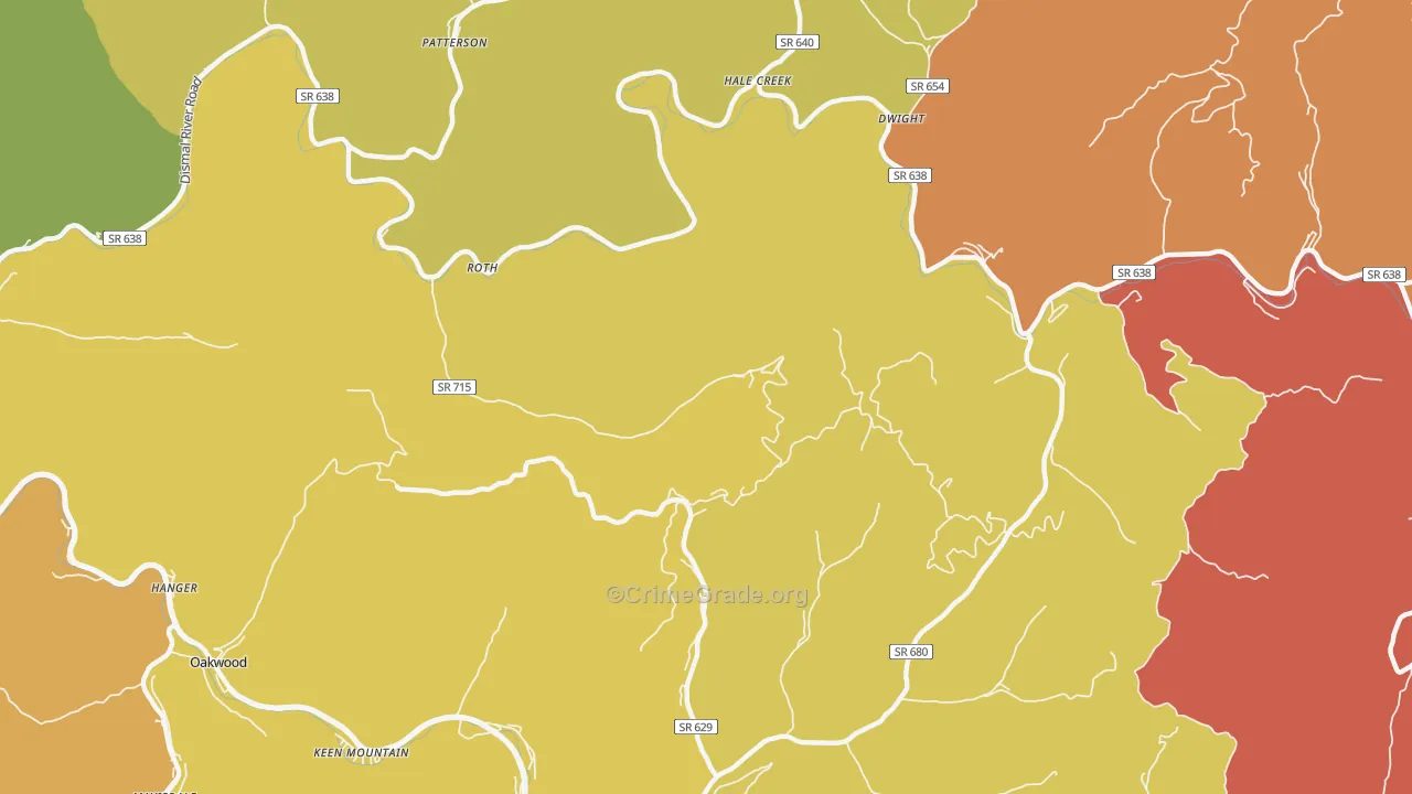 Roth, VA Map of Murder Rates