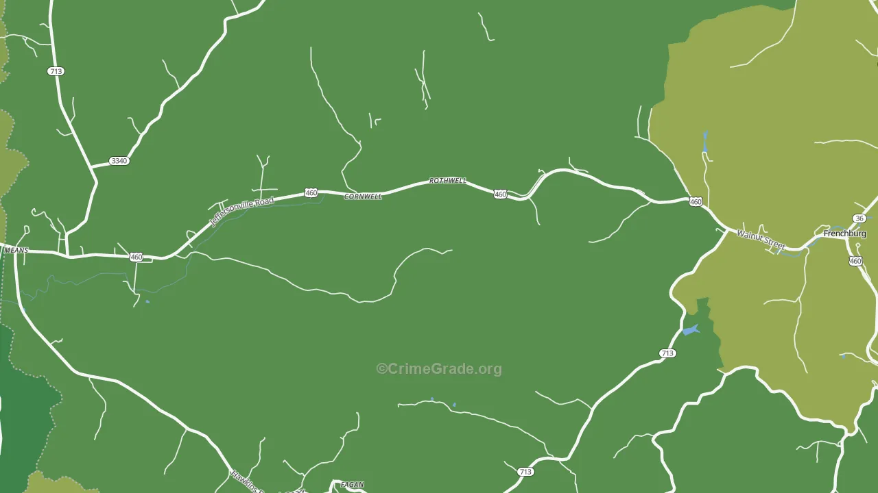 Rothwell, KY Map of Murder Rates