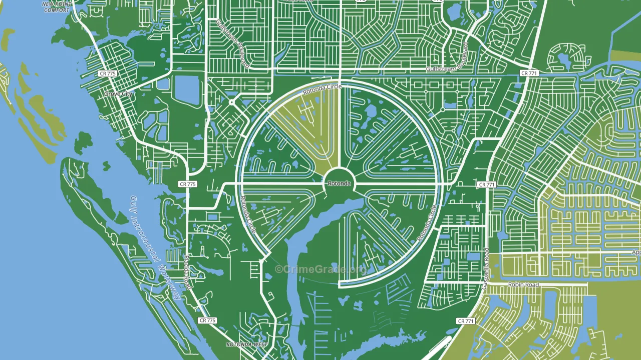 Rotonda, FL Map of Murder Rates