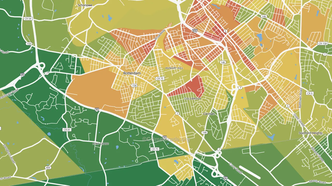Rotterdam, NY Map of Murder Rates