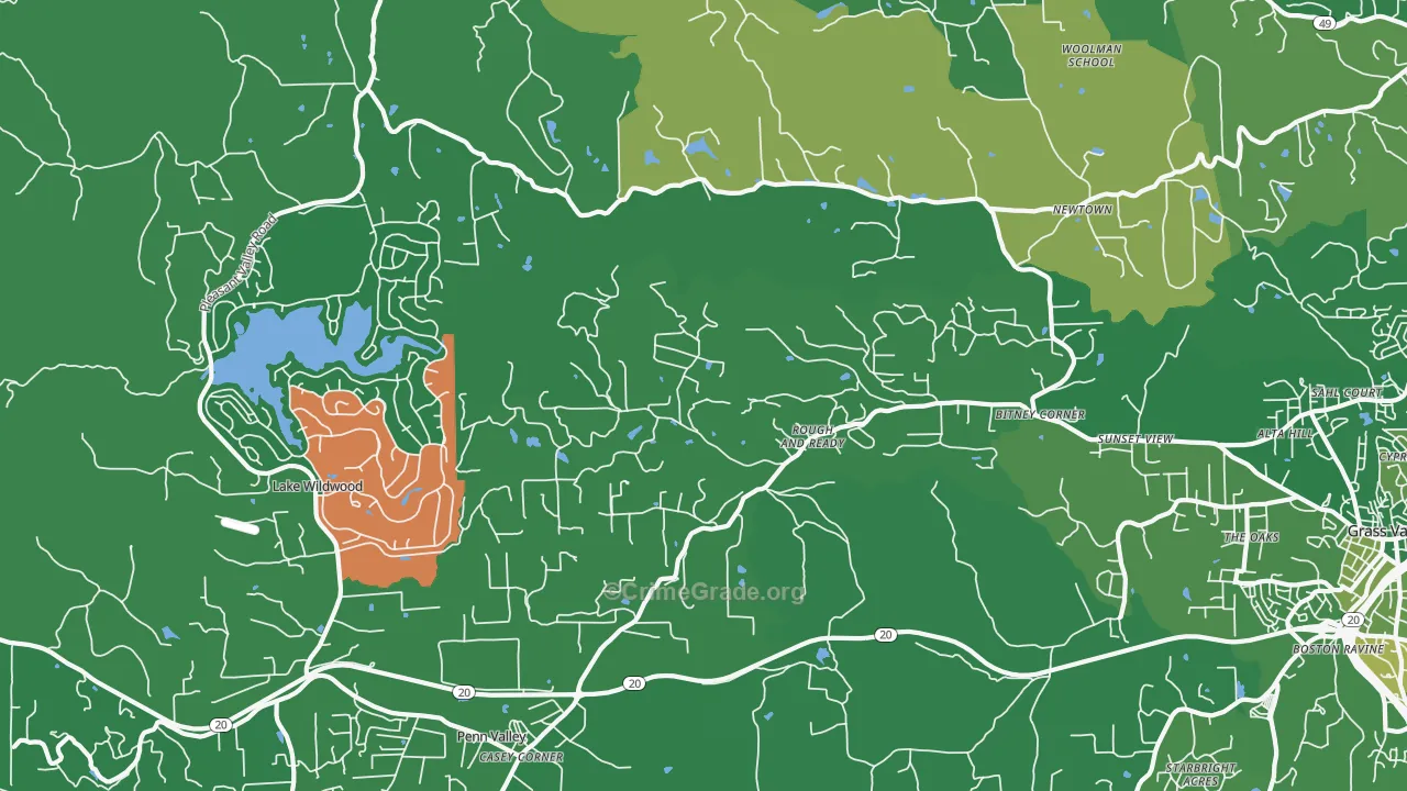 Rough And Ready, CA Map of Murder Rates