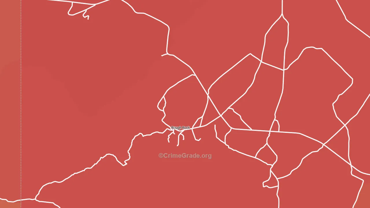 Rough Rock, AZ Map of Murder Rates