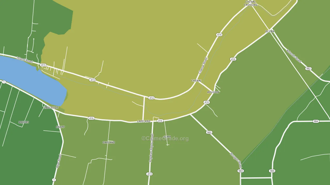 Rougon, LA Map of Murder Rates