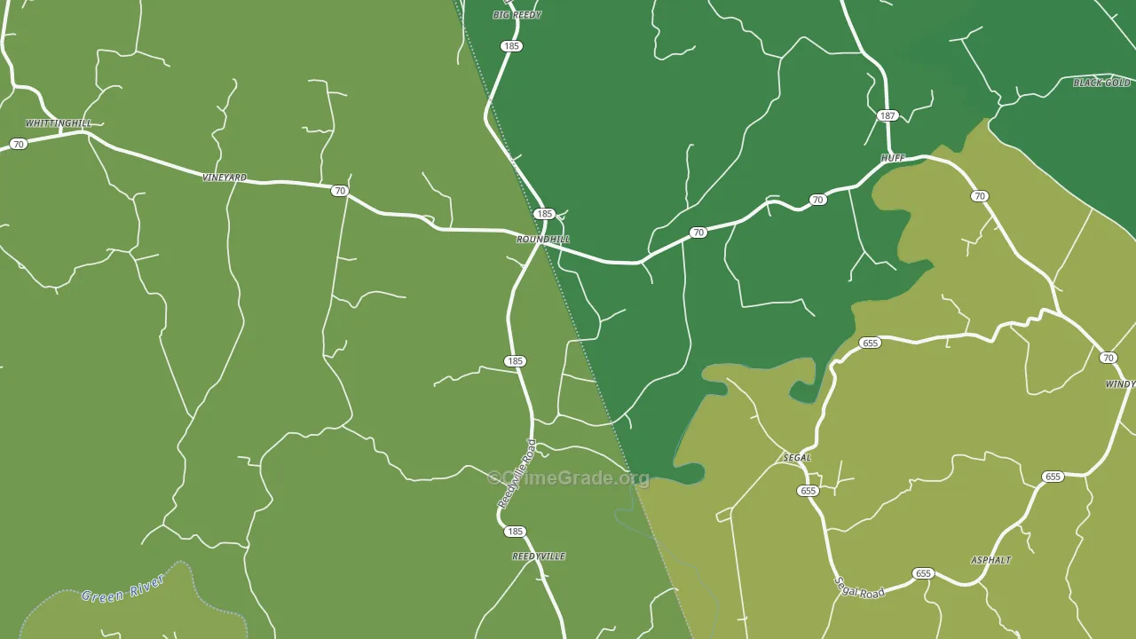 Round Hill, KY Map of Murder Rates