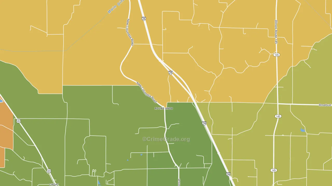 Round Knob, IL Map of Murder Rates
