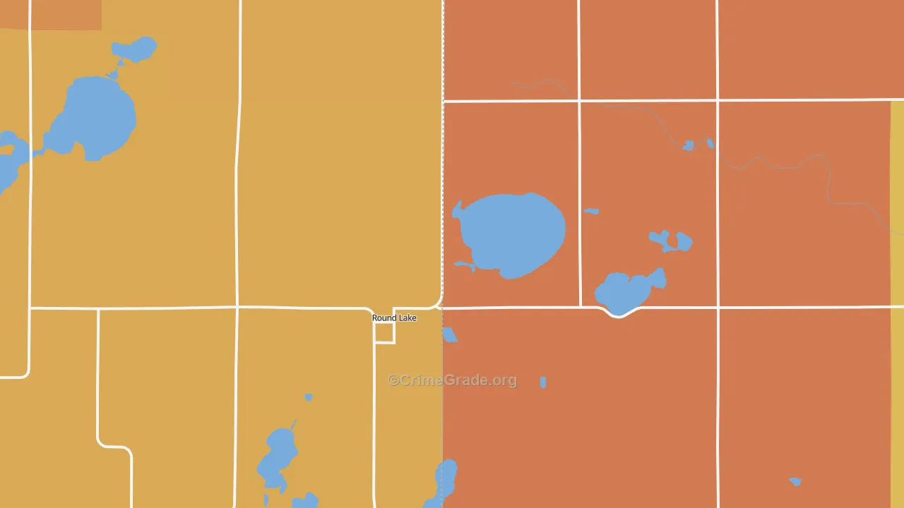 Round Lake, MN Map of Murder Rates