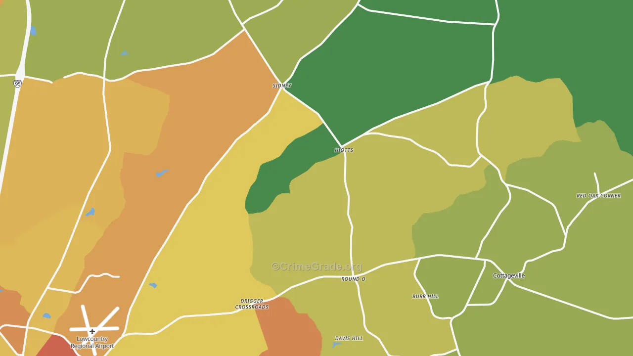 Round O, SC Map of Murder Rates