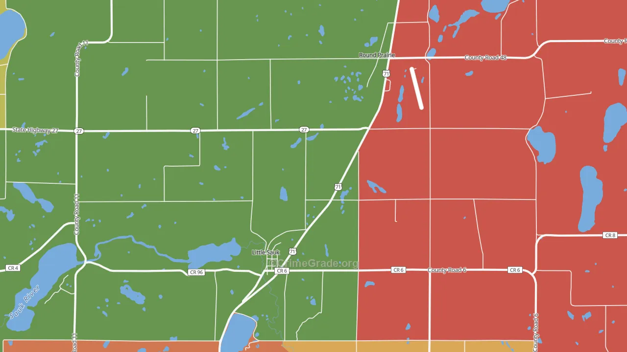 Round Prairie, MN Map of Murder Rates