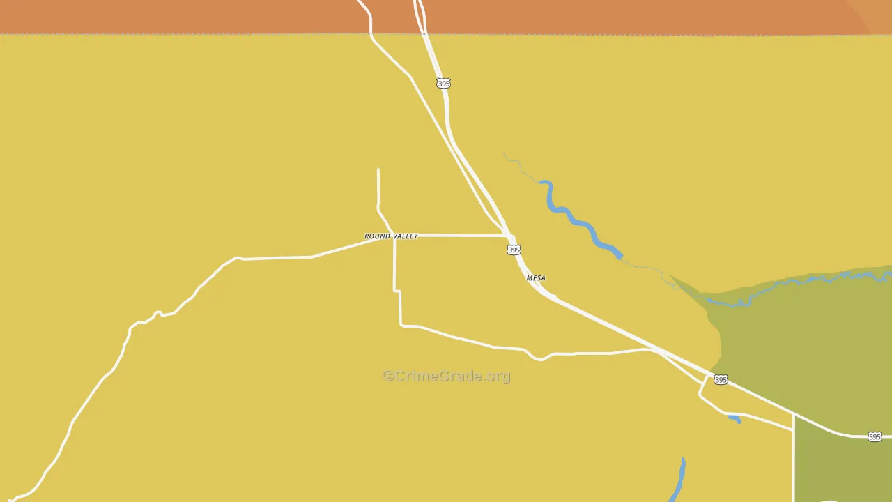 Round Valley, CA Map of Murder Rates