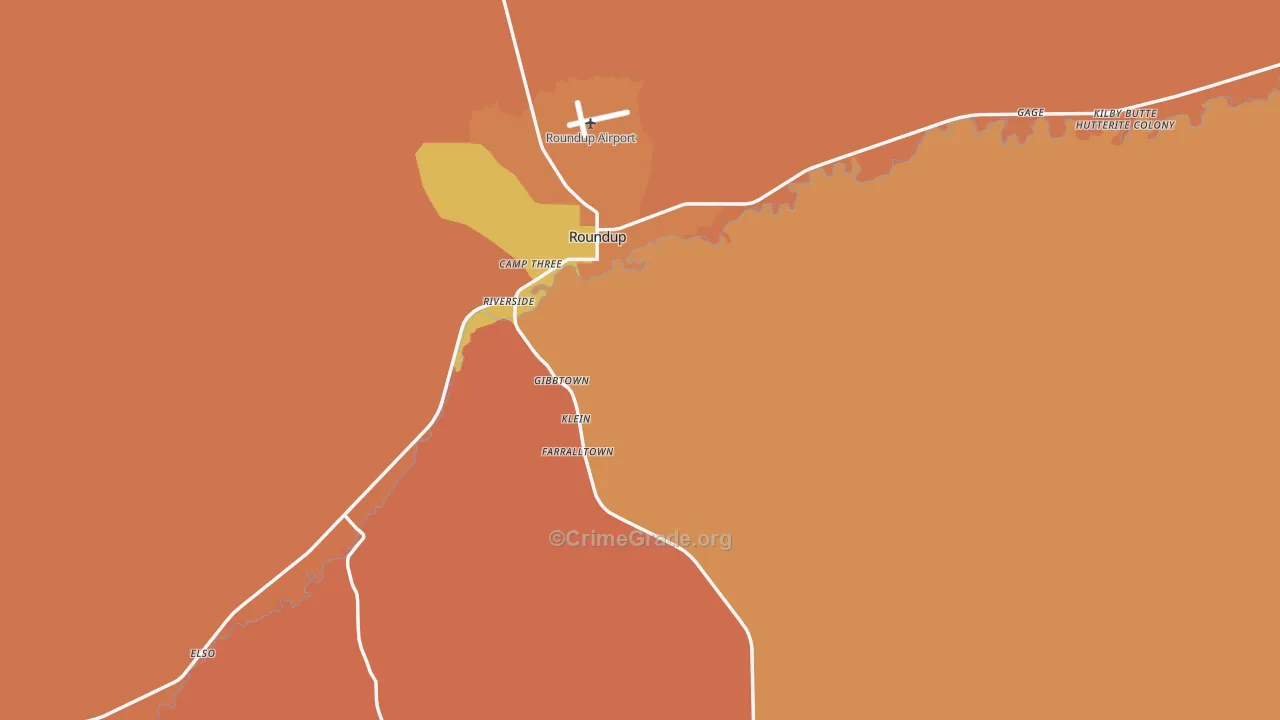 Roundup, MT Map of Murder Rates