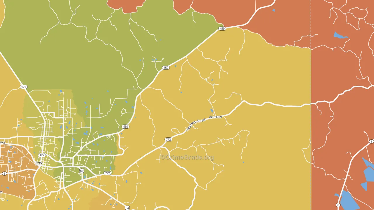 Routon, LA Map of Murder Rates