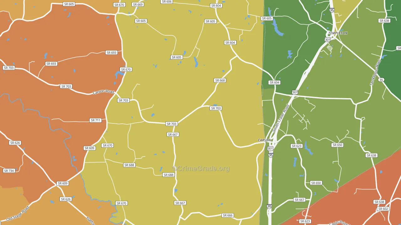 Rowanta, VA Map of Murder Rates