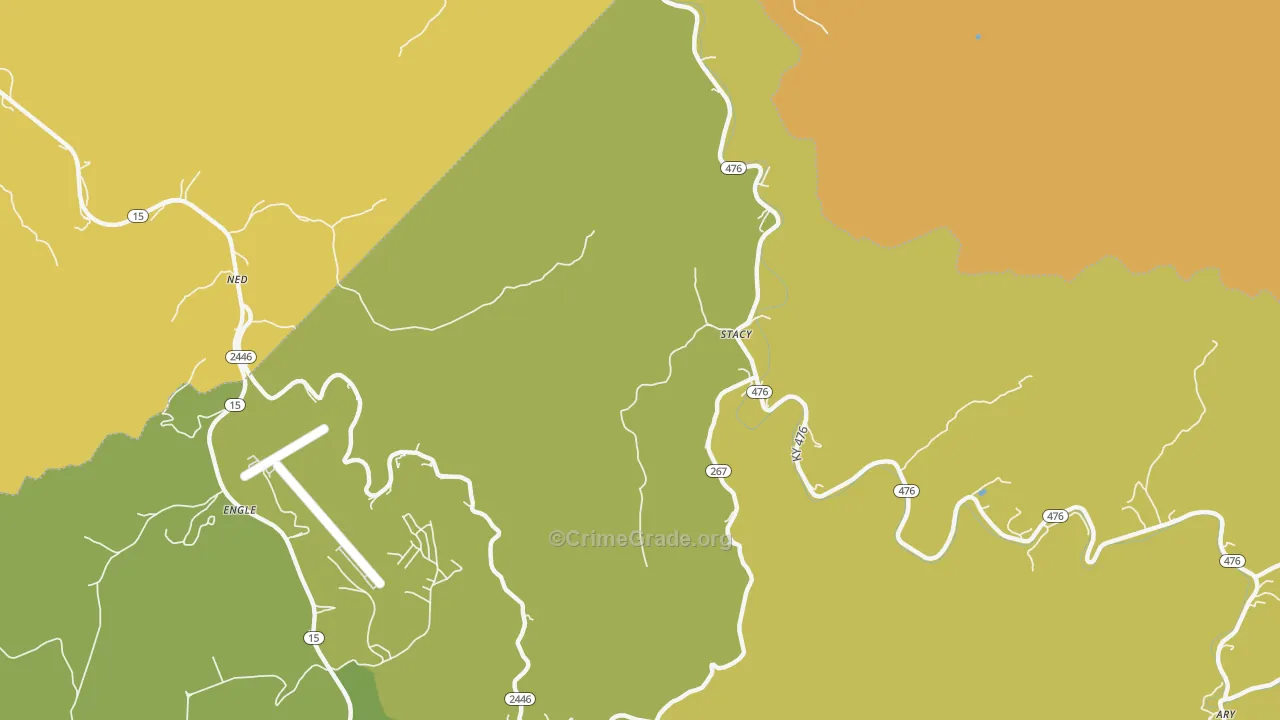 Rowdy, KY Map of Murder Rates