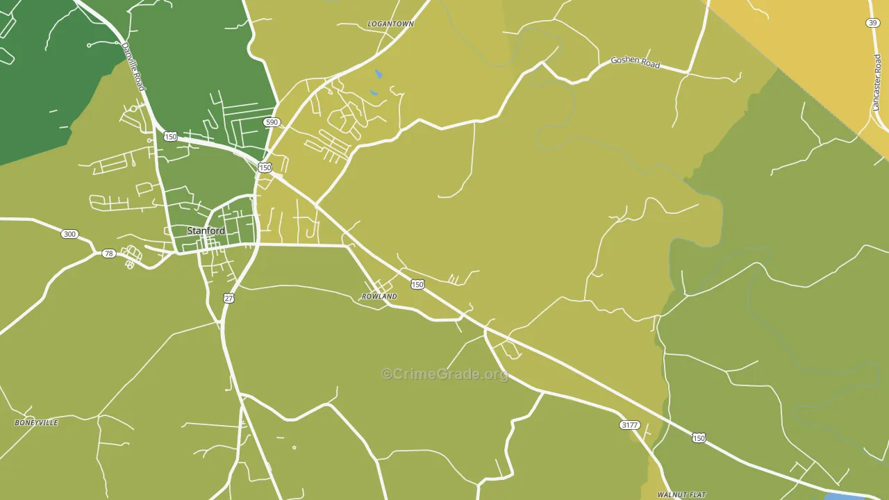 Rowland, KY Map of Murder Rates
