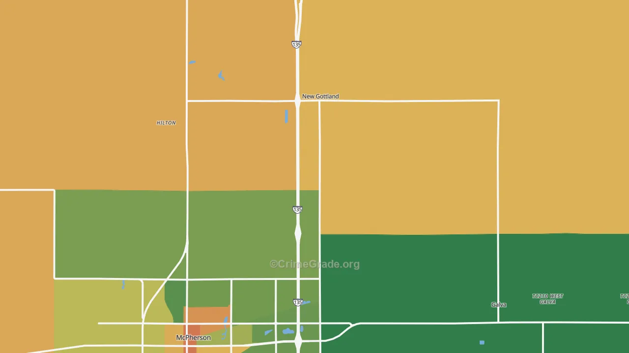 Roxbury, KS Map of Murder Rates