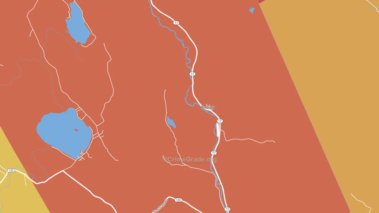 Roxbury, ME Map of Murder Rates