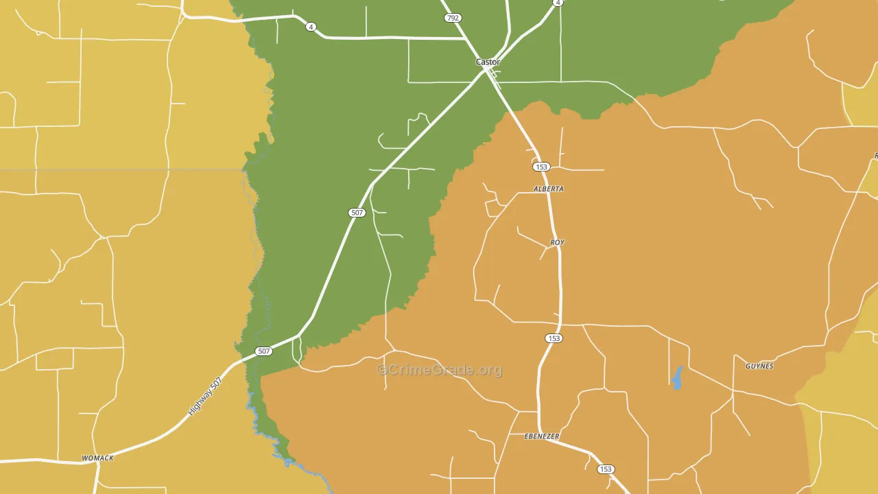 Roy, LA Map of Murder Rates
