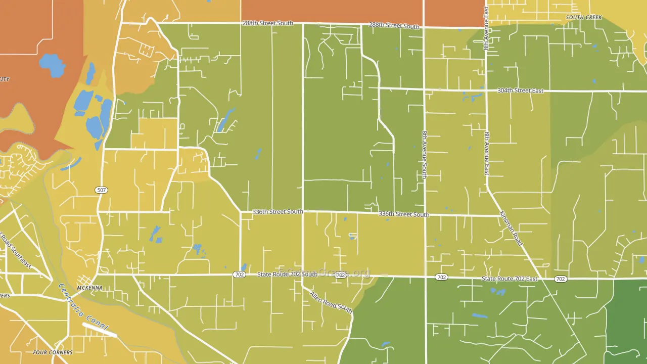 Roy, WA Map of Murder Rates
