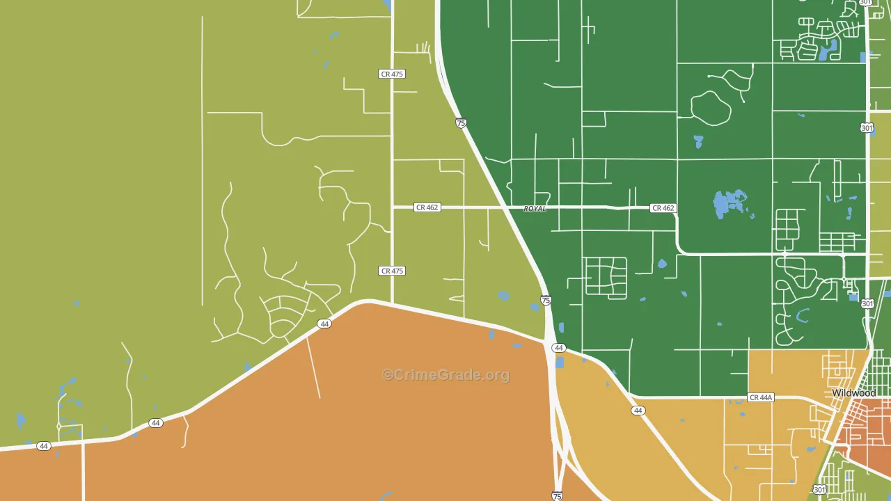Royal, FL Map of Murder Rates