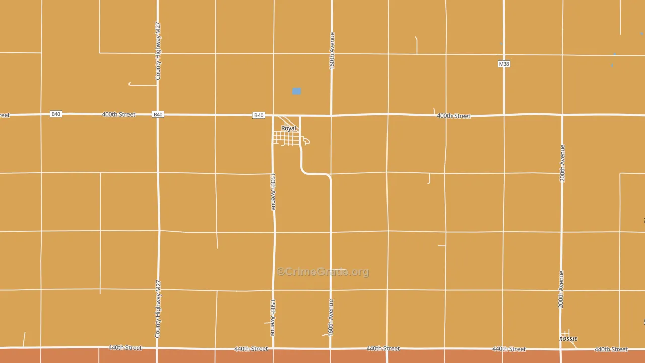 Royal, IA Map of Murder Rates