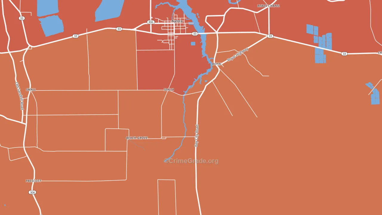 Royal, NC Map of Murder Rates