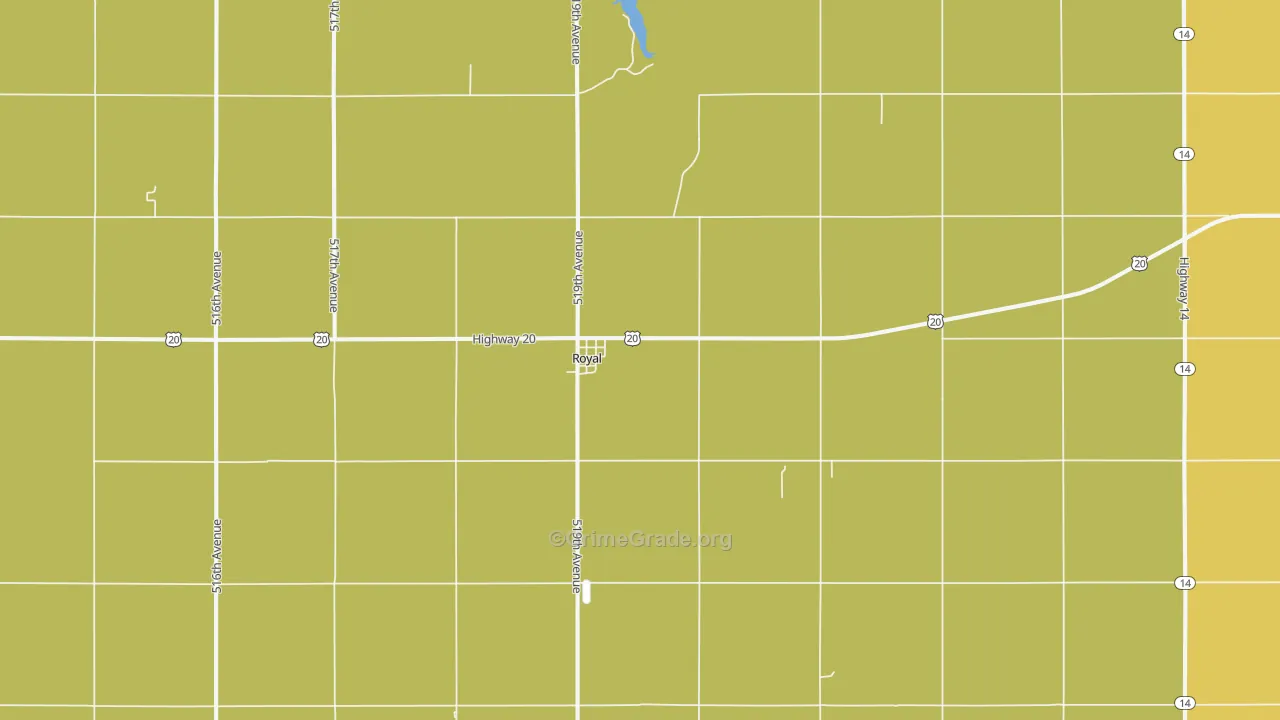 Royal, NE Map of Murder Rates