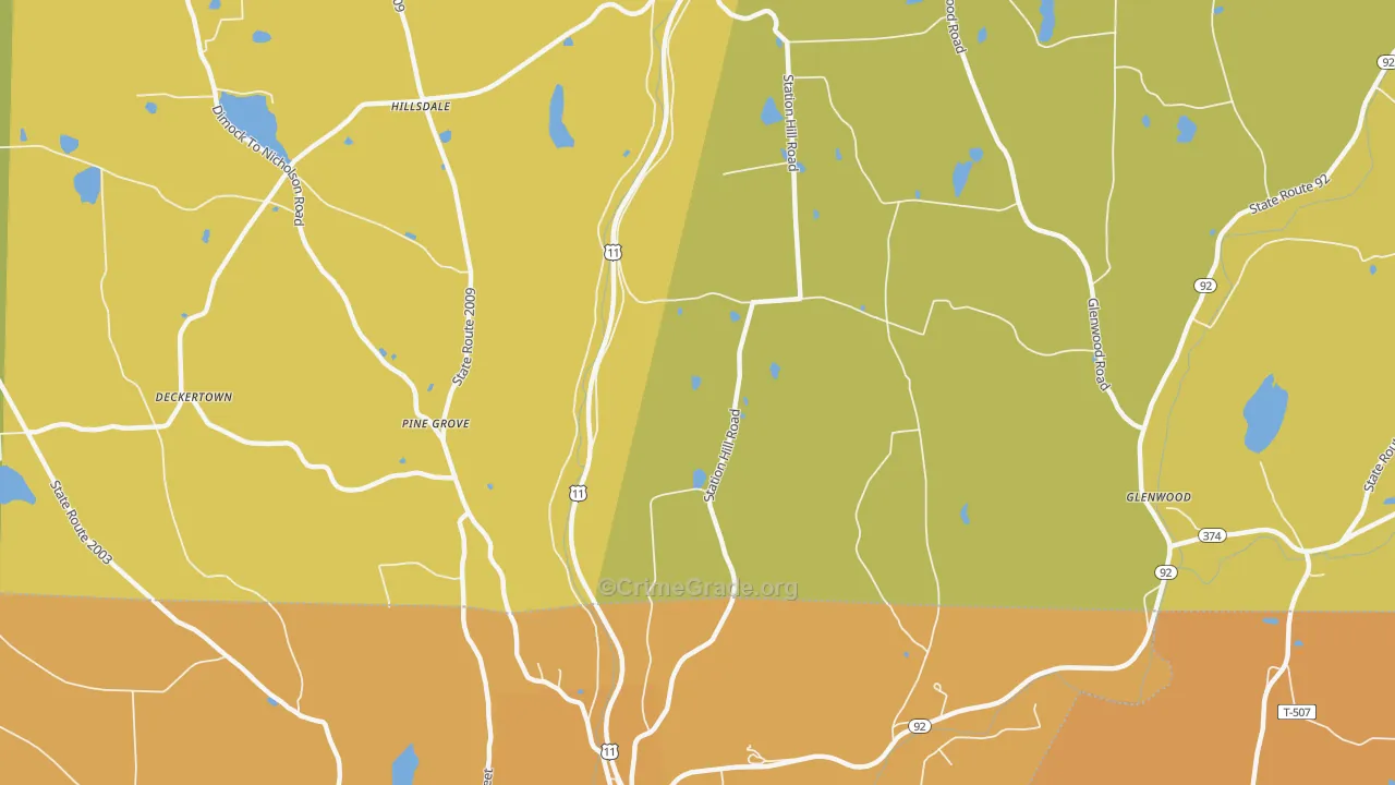 Royal, PA Map of Murder Rates