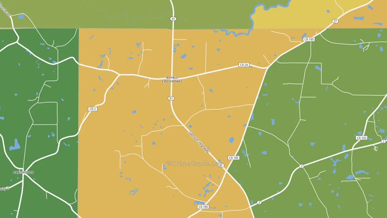 Royals Crossroads, FL Map of Murder Rates